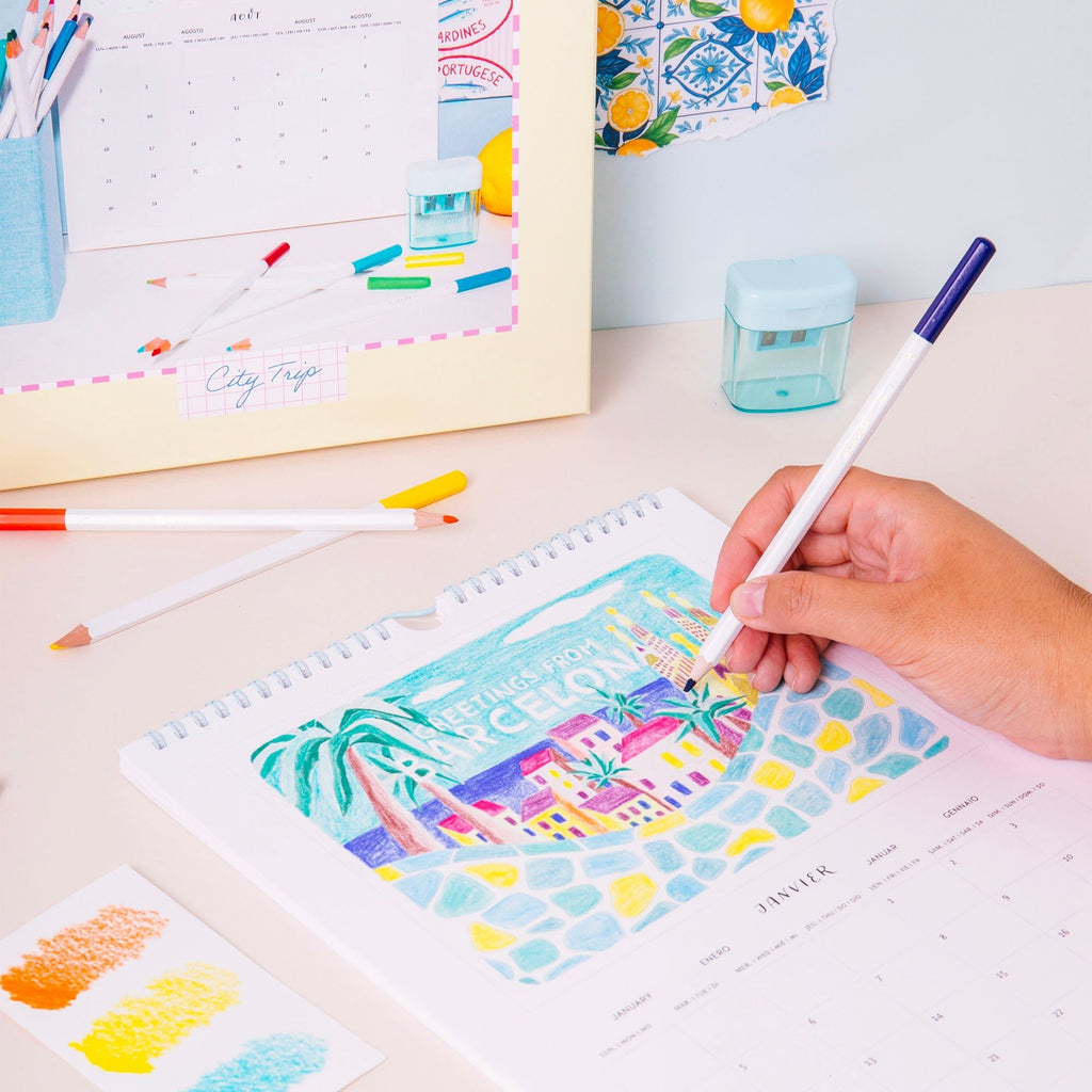 Calendrier à colorier 2027 City Trip – Petit Crayon – La Petite Épicerie – vue 4