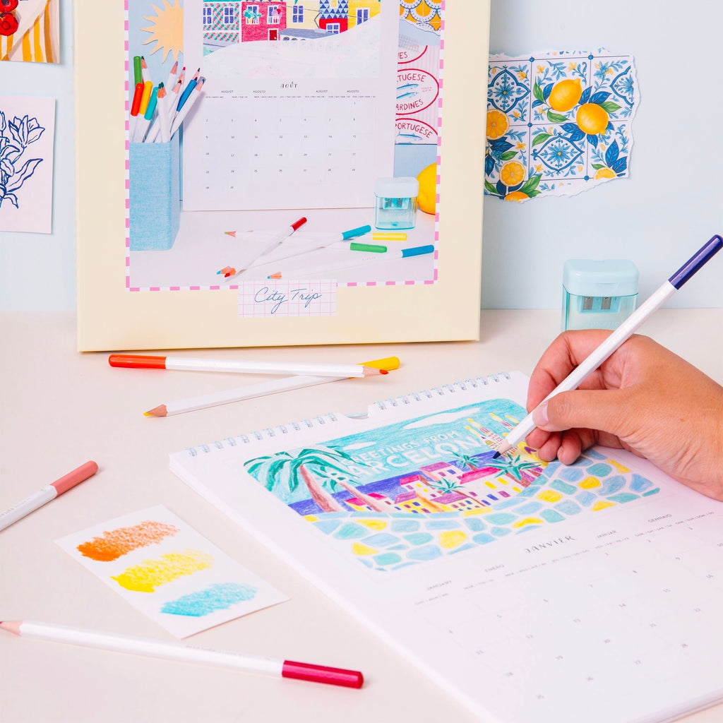 Calendrier à colorier 2027 City Trip – Petit Crayon – La Petite Épicerie – vue 2