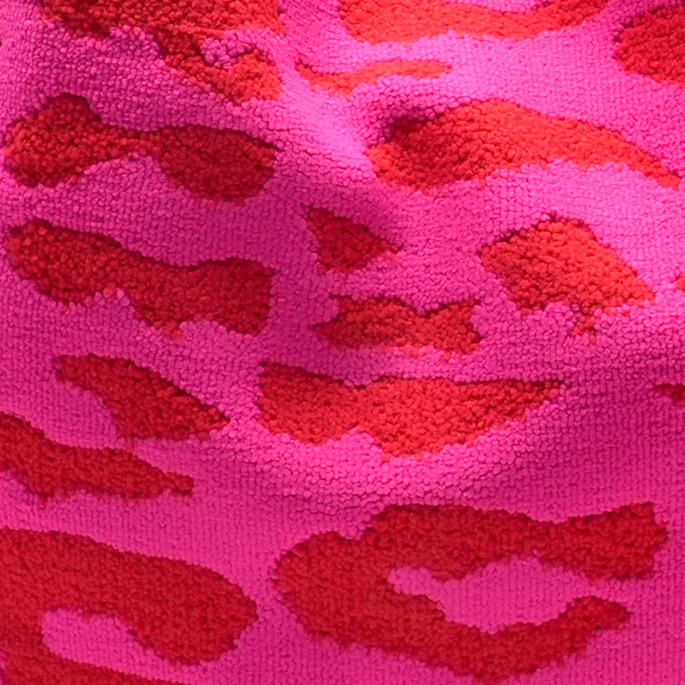 Sac cabas en tricot Lois fuchsia léopard – LOT83 – vue 3