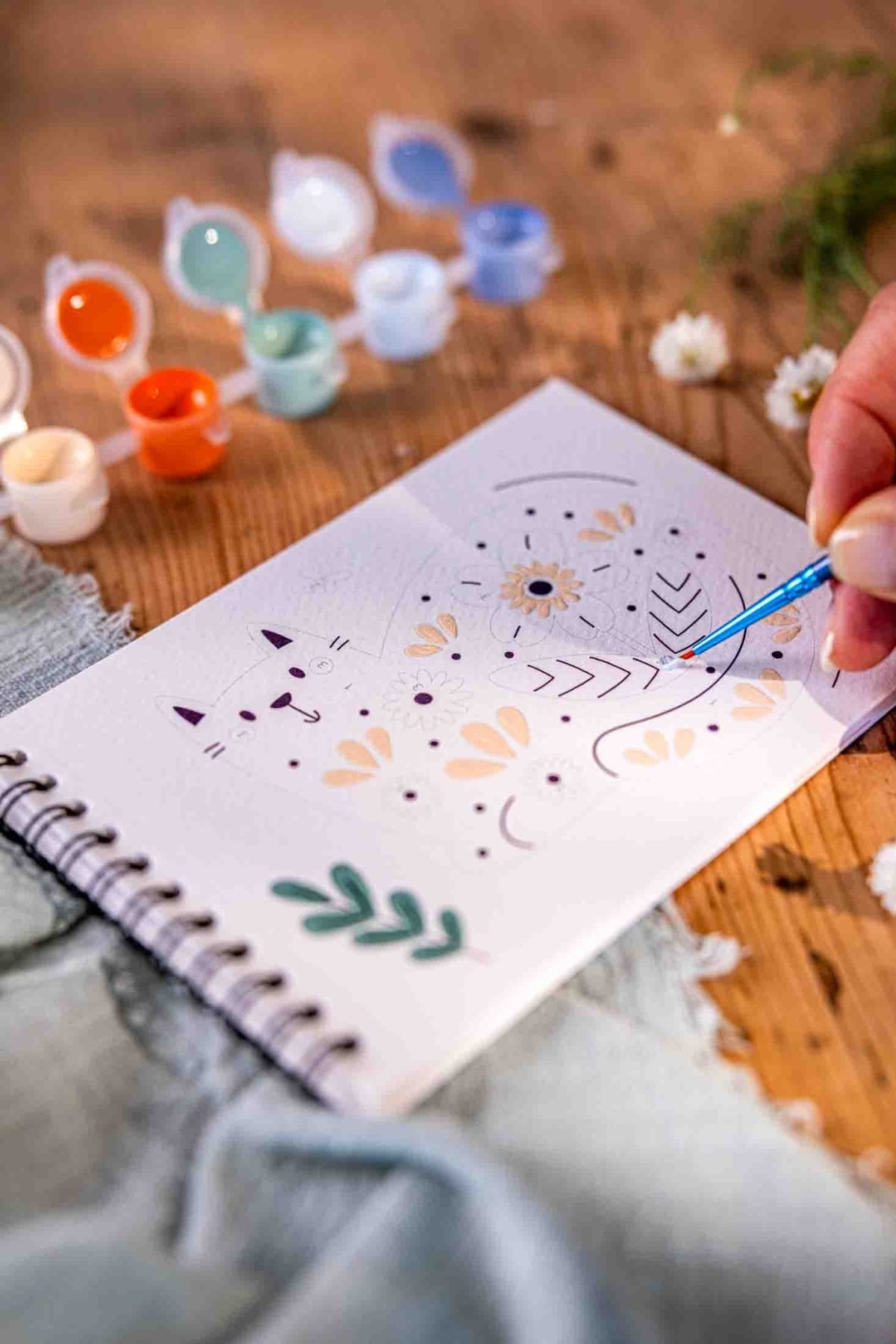 Peinture aux numéros Chats Fleuris - vue 6