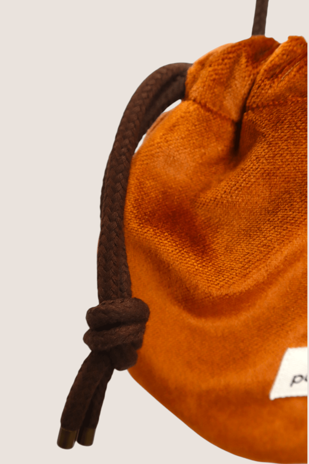 Mini sac bourse Le Groom Velours Cognac - vue 3