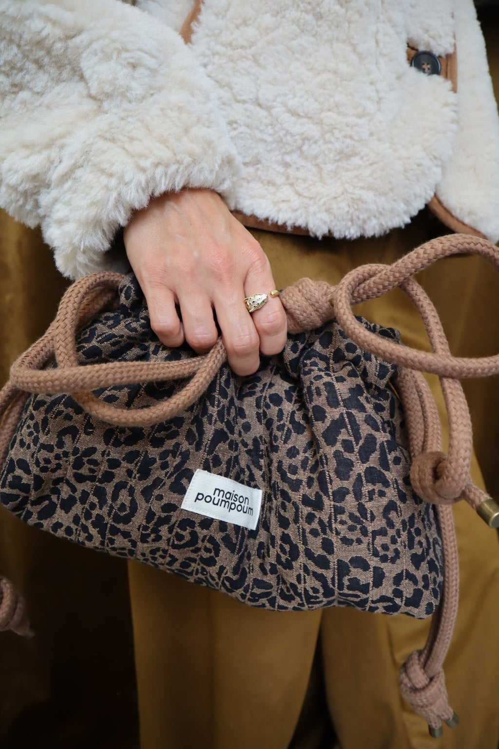 Sac bourse femme Le Raoul Léopard - vue 3