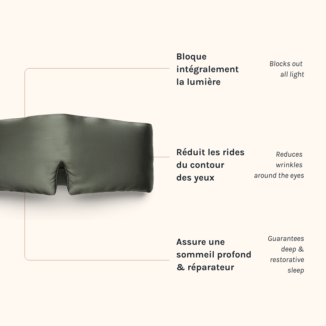 Masque de nuit bandeau 100% pure soie - Emily’s Pillow