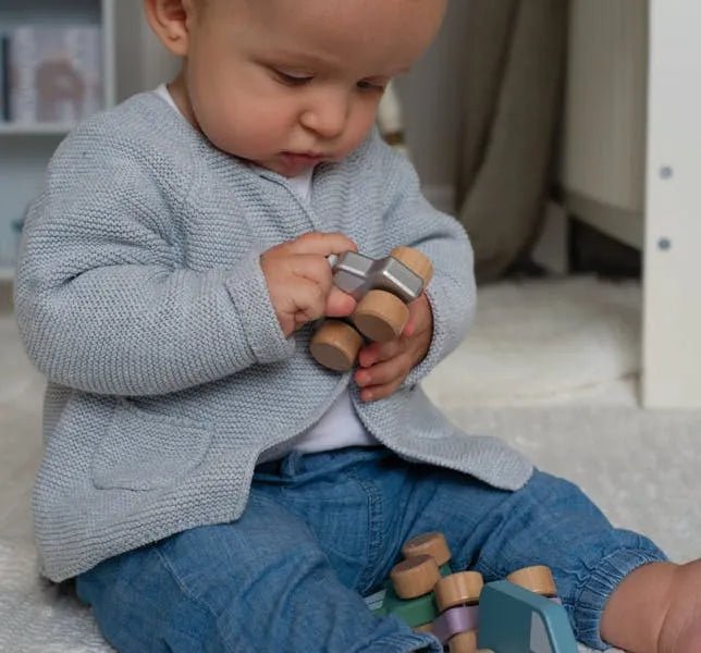 Mes premières voitures en bois en coton
