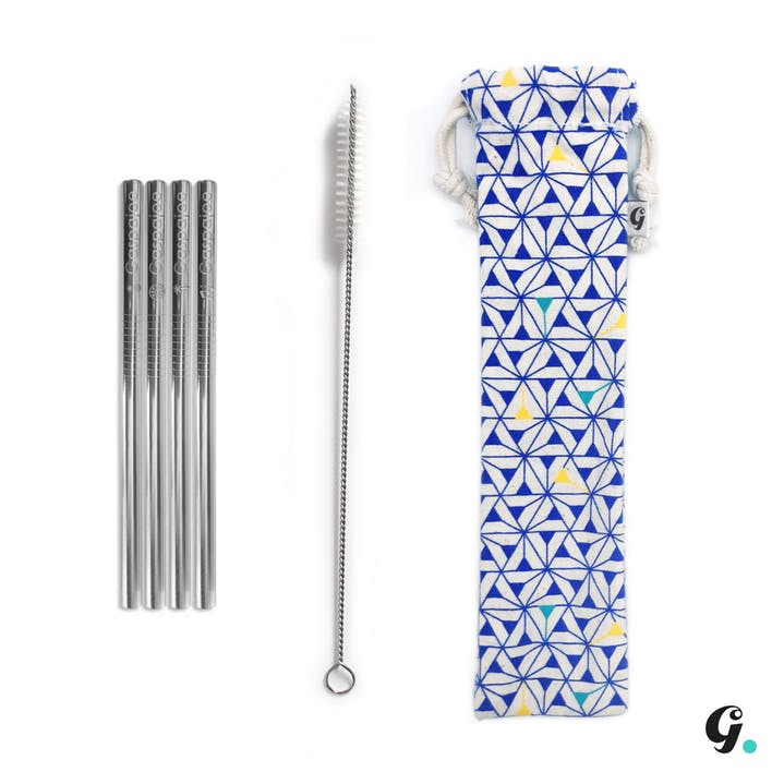 Mini-pailles inox en coton bio