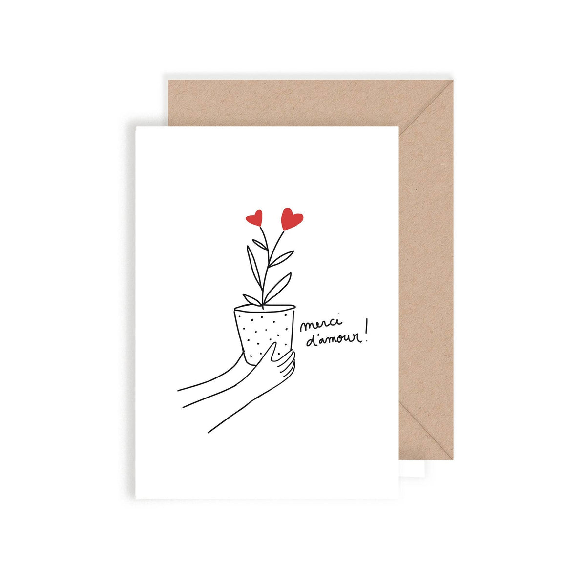 MY LOVELY THING - Double carte « Merci d'Amour »