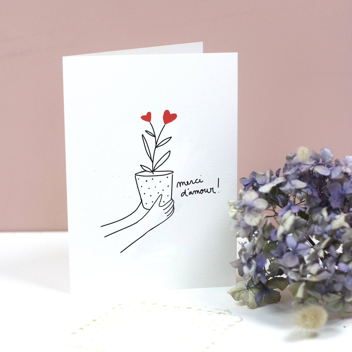 MY LOVELY THING - Double carte « Merci d'Amour »