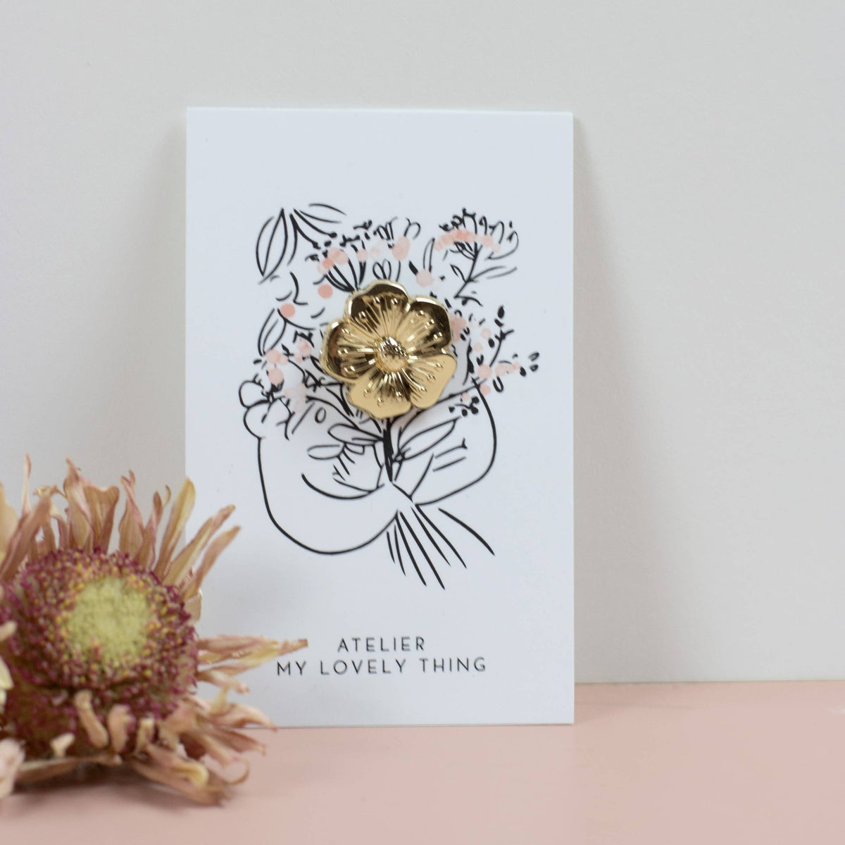 Pin's "Buttercup" en laiton - My Lovely Thing