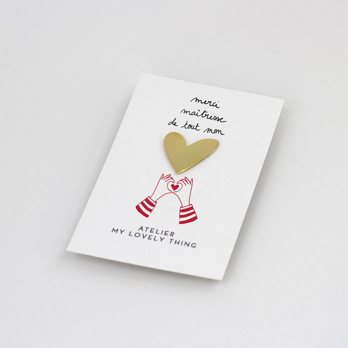 Pin's en laiton Merci Professeur - My Lovely Thing