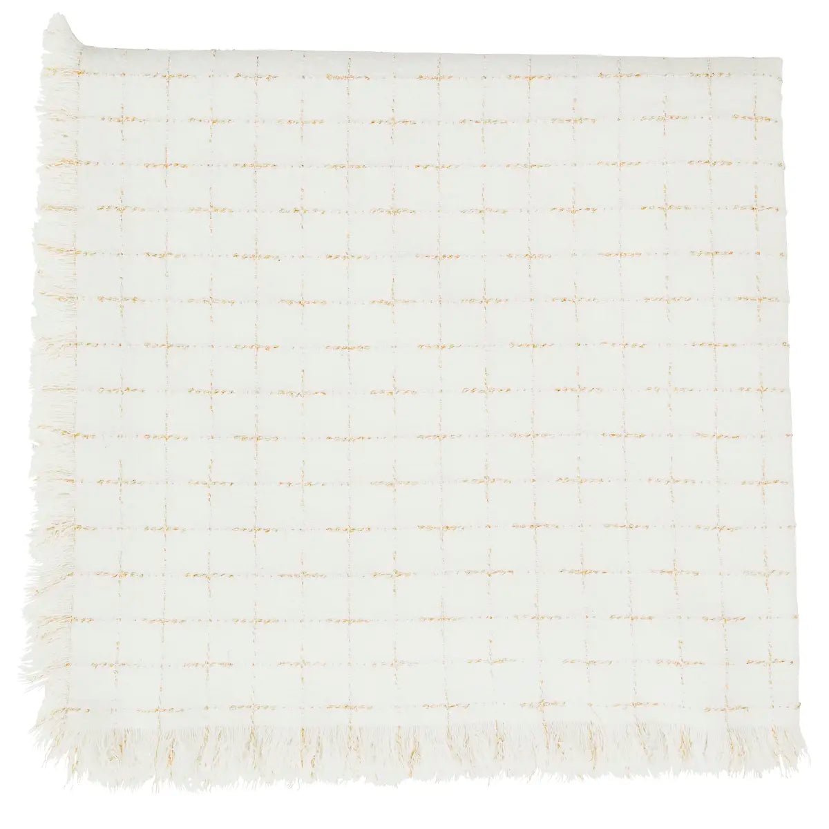 Nappe à carreaux blanc & doré - madam stoltz