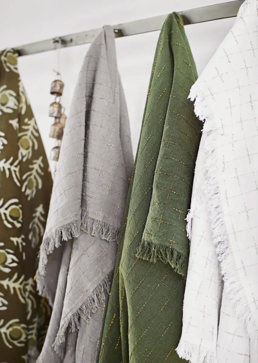 Nappe à carreaux olive & doré - madam stoltz
