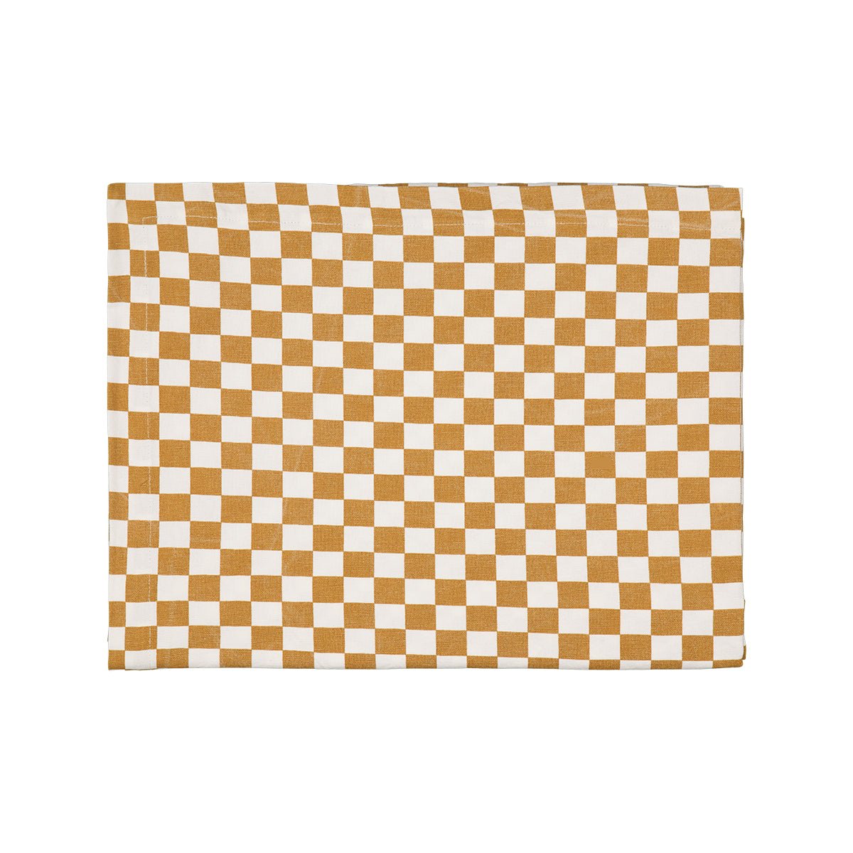 Nappe tissu damier caramel – Rose in April