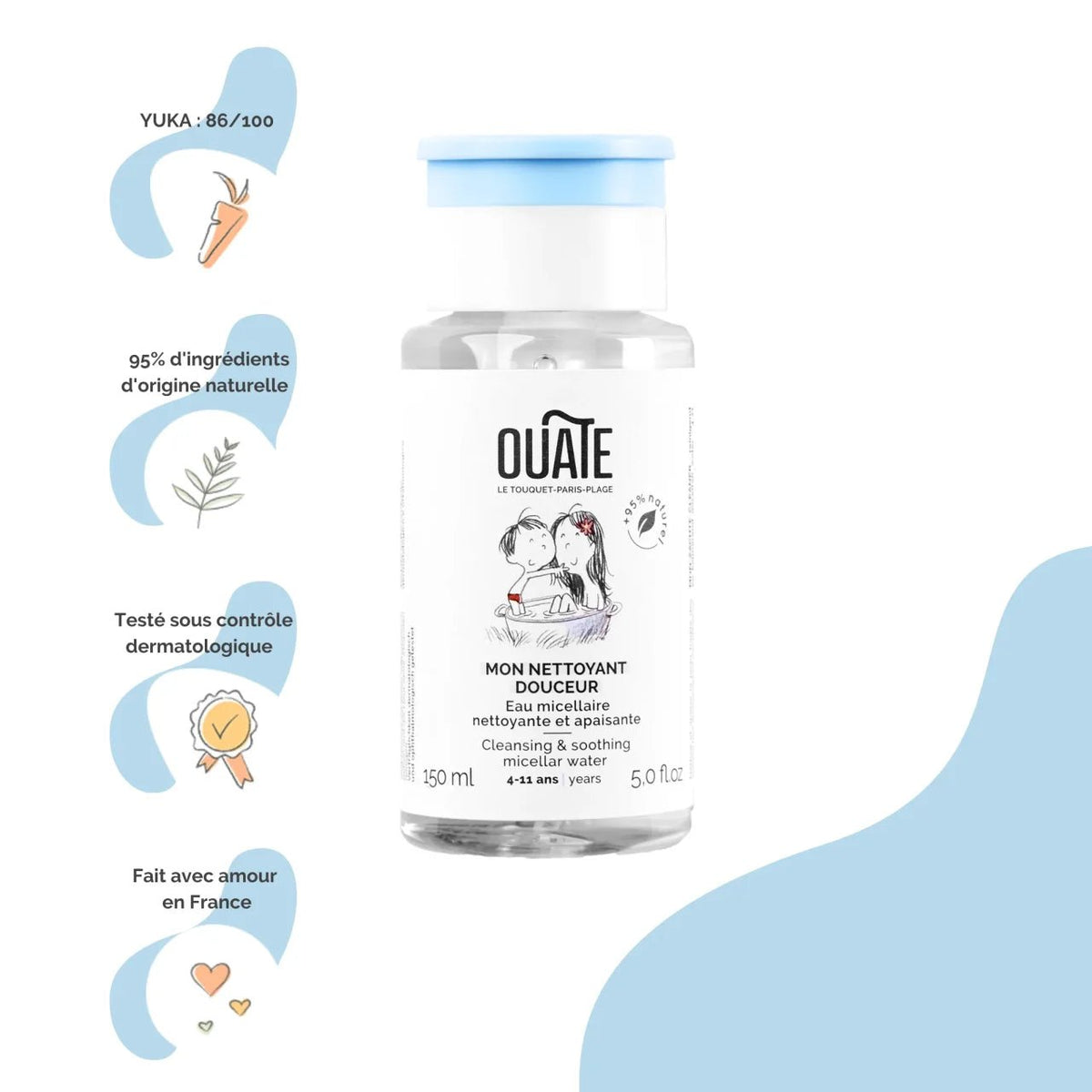 Nettoyant douceur visage pour enfant - ouate paris
