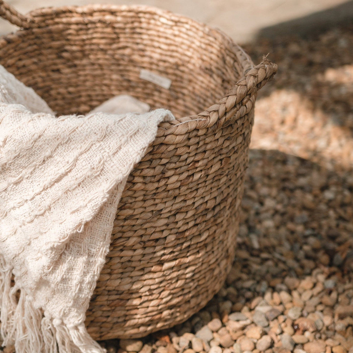 Panier à linge en jacinthe d'eau - soeji