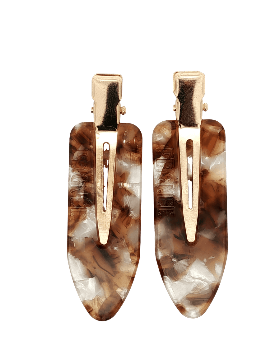Paire de barrettes à cheveux affogato