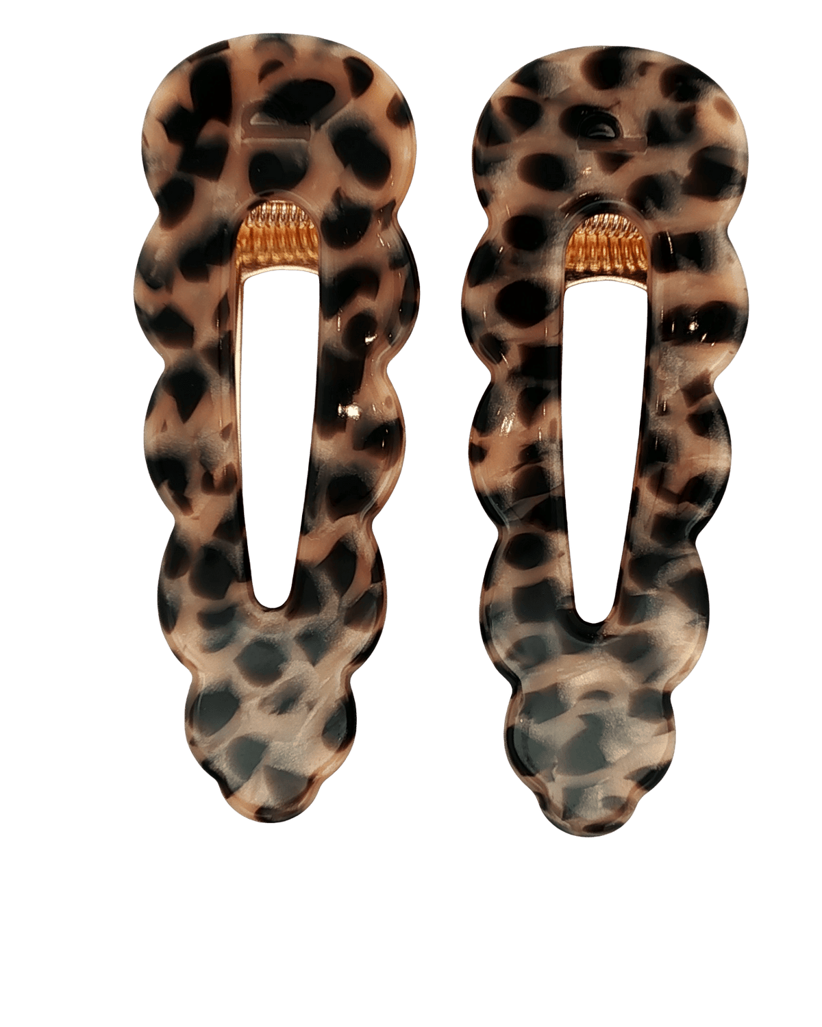Paire de grandes barrettes Signature léopard – Peignée Paris – vue 4