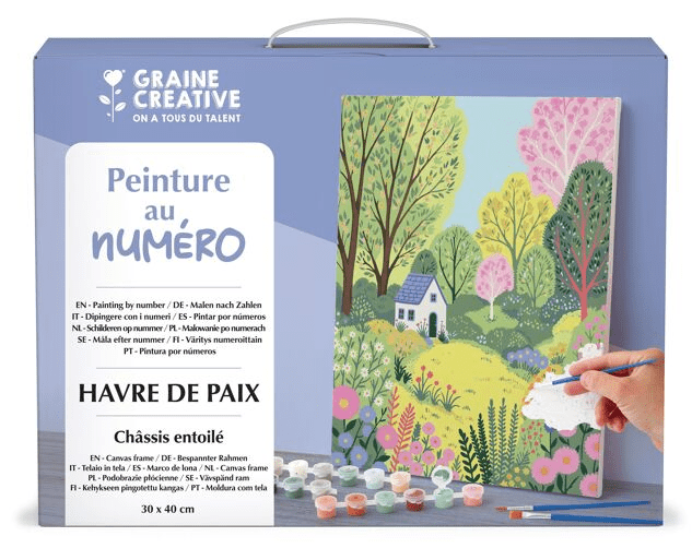 Peinture au numéro “Paysage nature et fleurs”