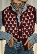Petit foulard femme bijou rubis en coton - Gabrielle Paris