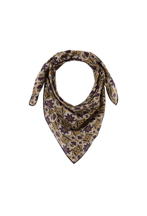 Petit foulard femme bijou topaze en coton - Gabrielle Paris