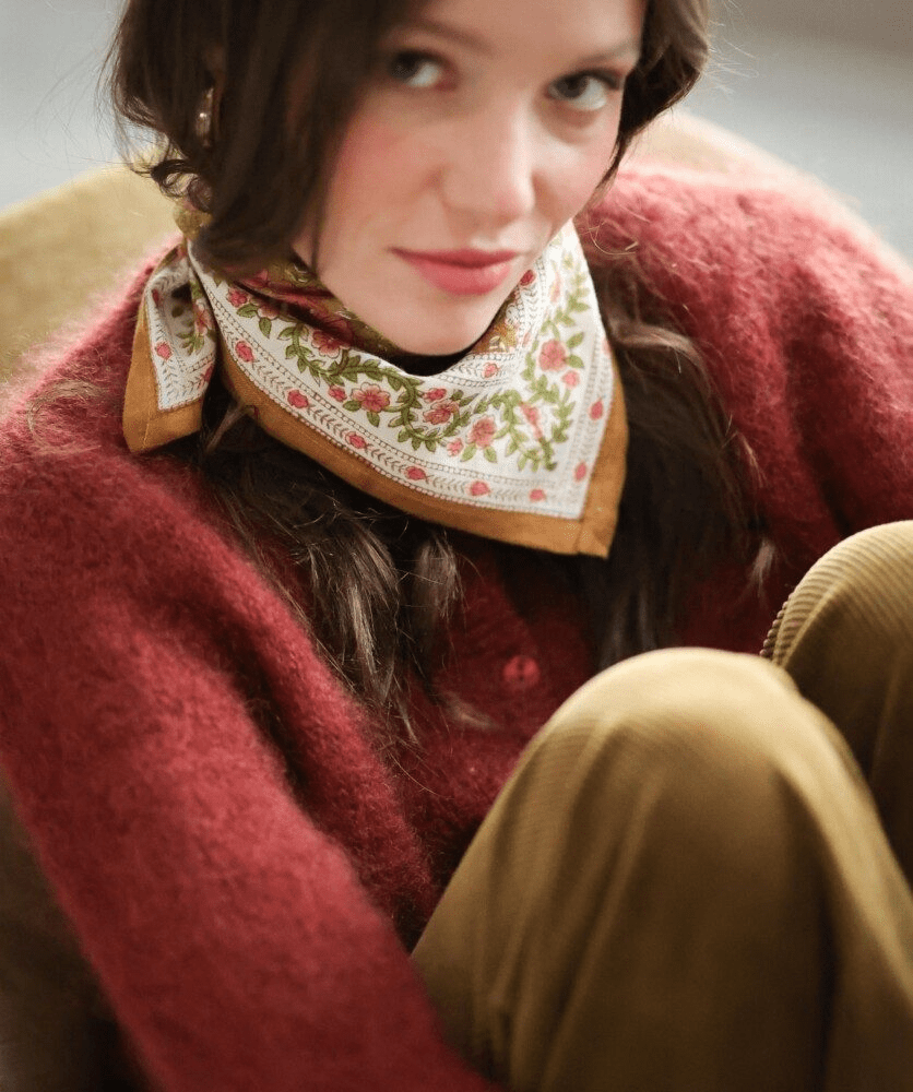 Petit foulard femme Ellis Goyave - Bëllemme