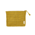 Petite pochette matelassée vichy olive - bonheur du jour