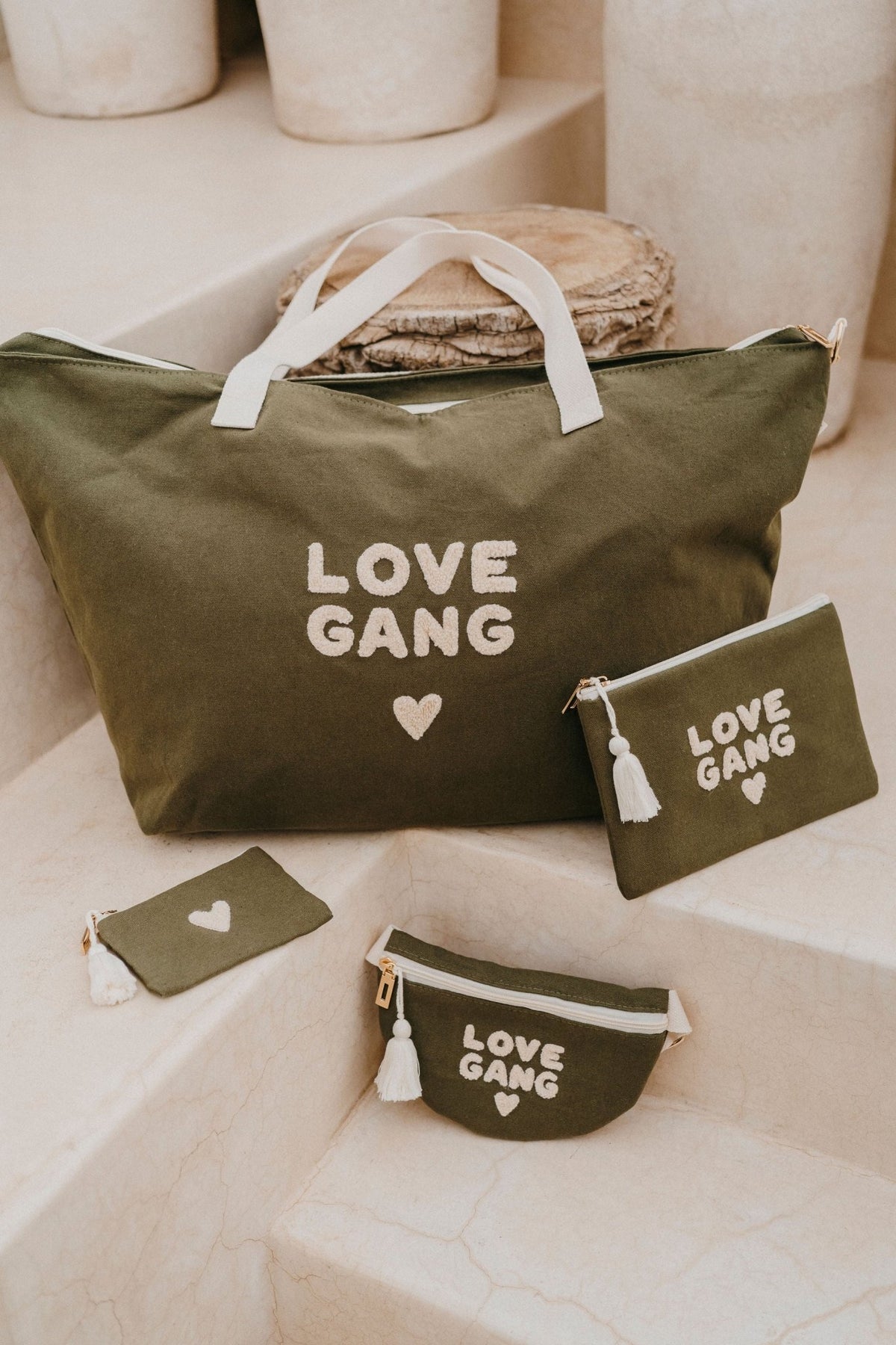 Pochette en tissu femme "love gang" - zakuw