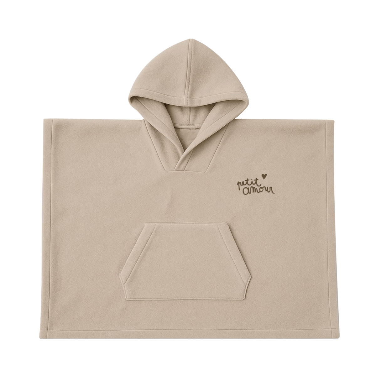 Poncho hiver enfant beige - zakuw