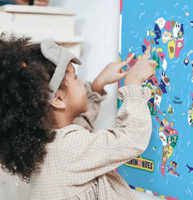 Poster carte du monde enfant