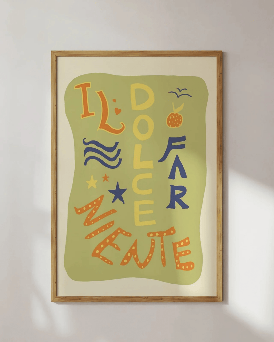 Poster mural coloré le dolce farniente - détente à l’italienne