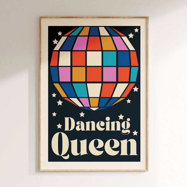 Poster rétro disco Dancing Queen