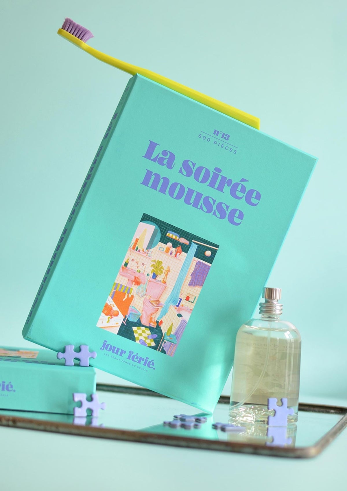 Puzzle 500 pièces "La soirée mousse" - Jour férié