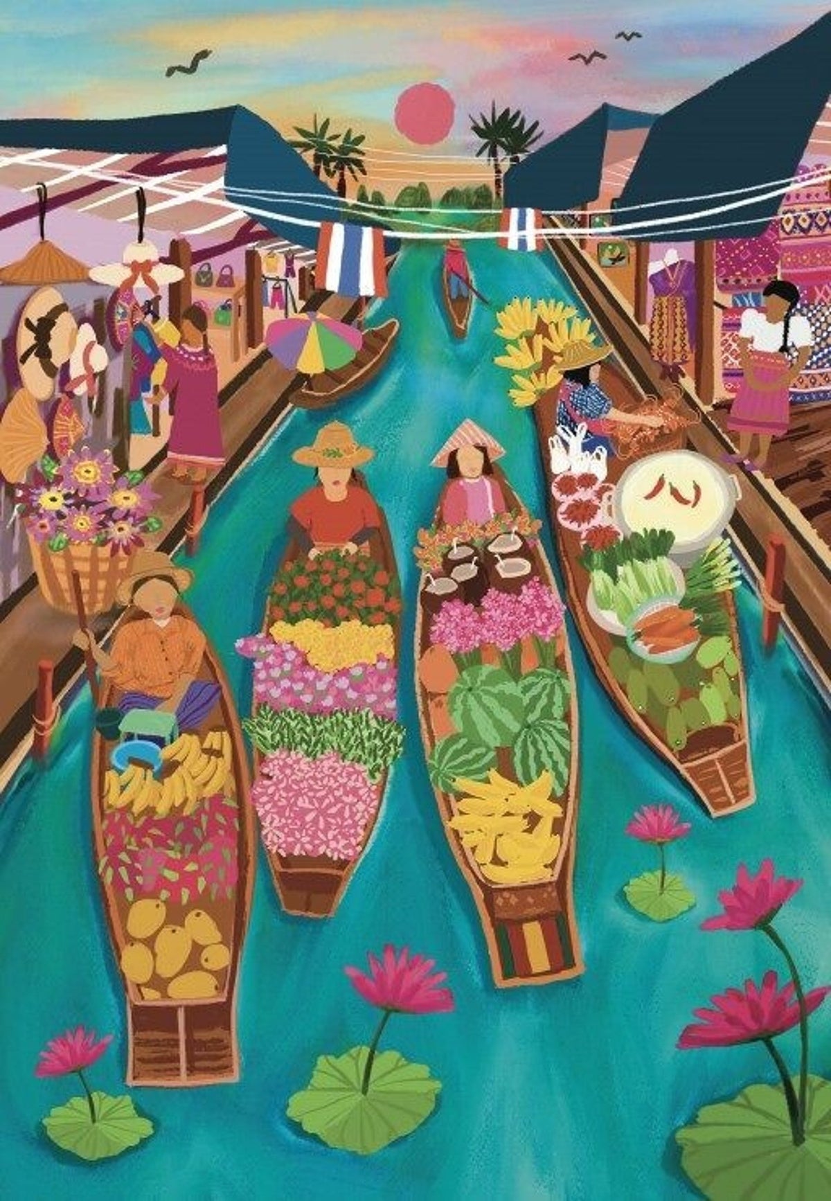 Puzzle coloré pays du monde 1000 pièces – thaïlande