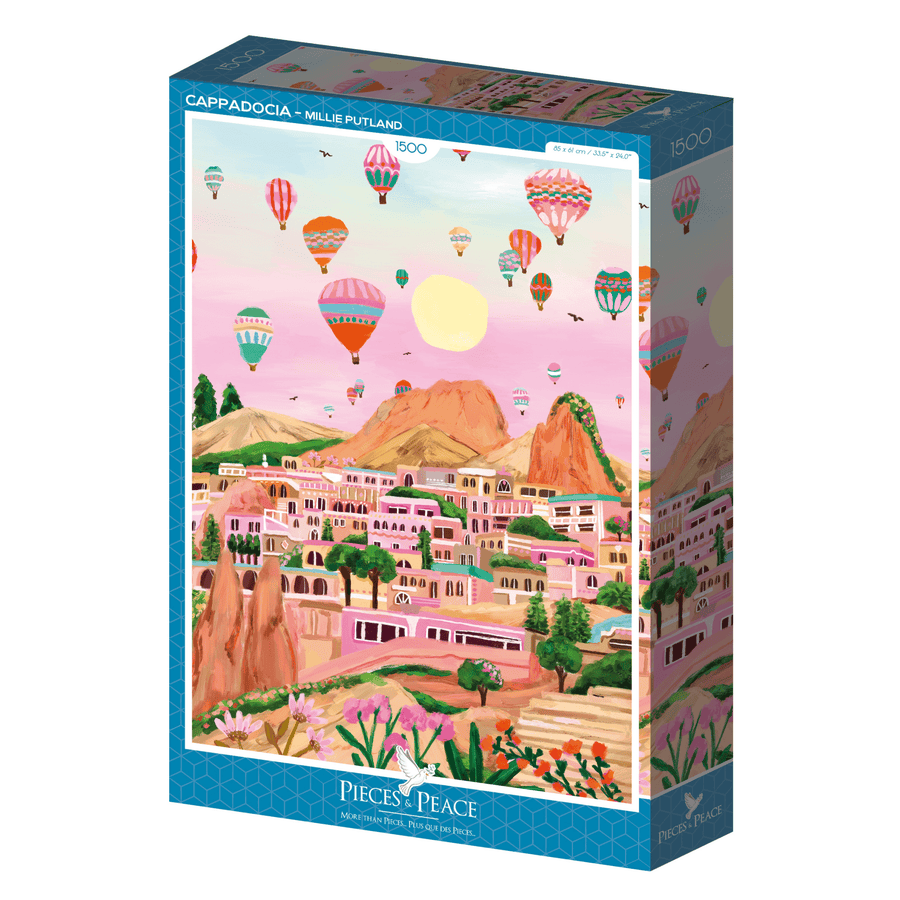 Puzzle coloré 1000 pièces pays du monde - cappadoce