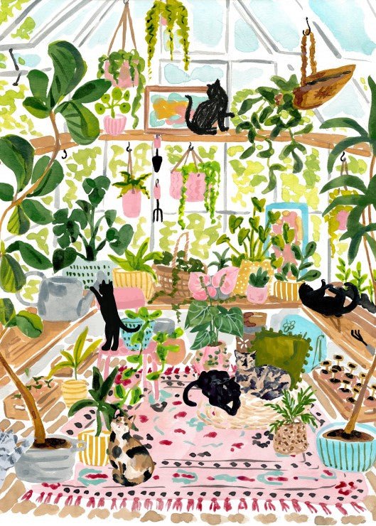 Puzzle chats botanistes 500 pièces