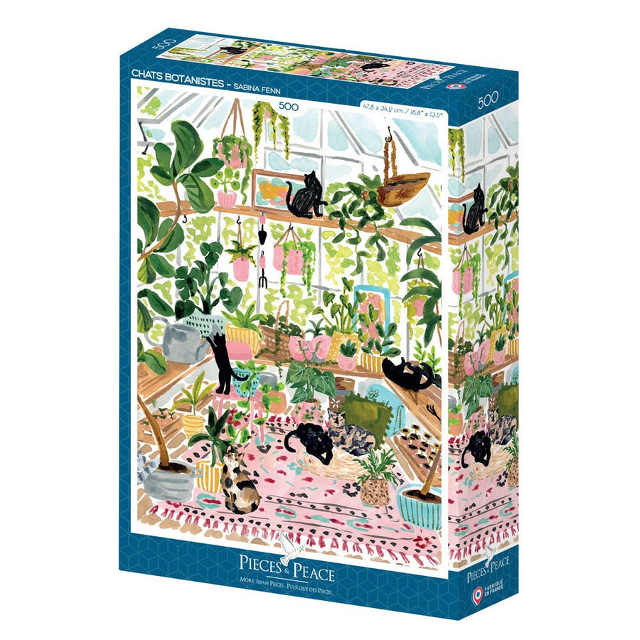 Puzzle chats et plantes - 500 pièces