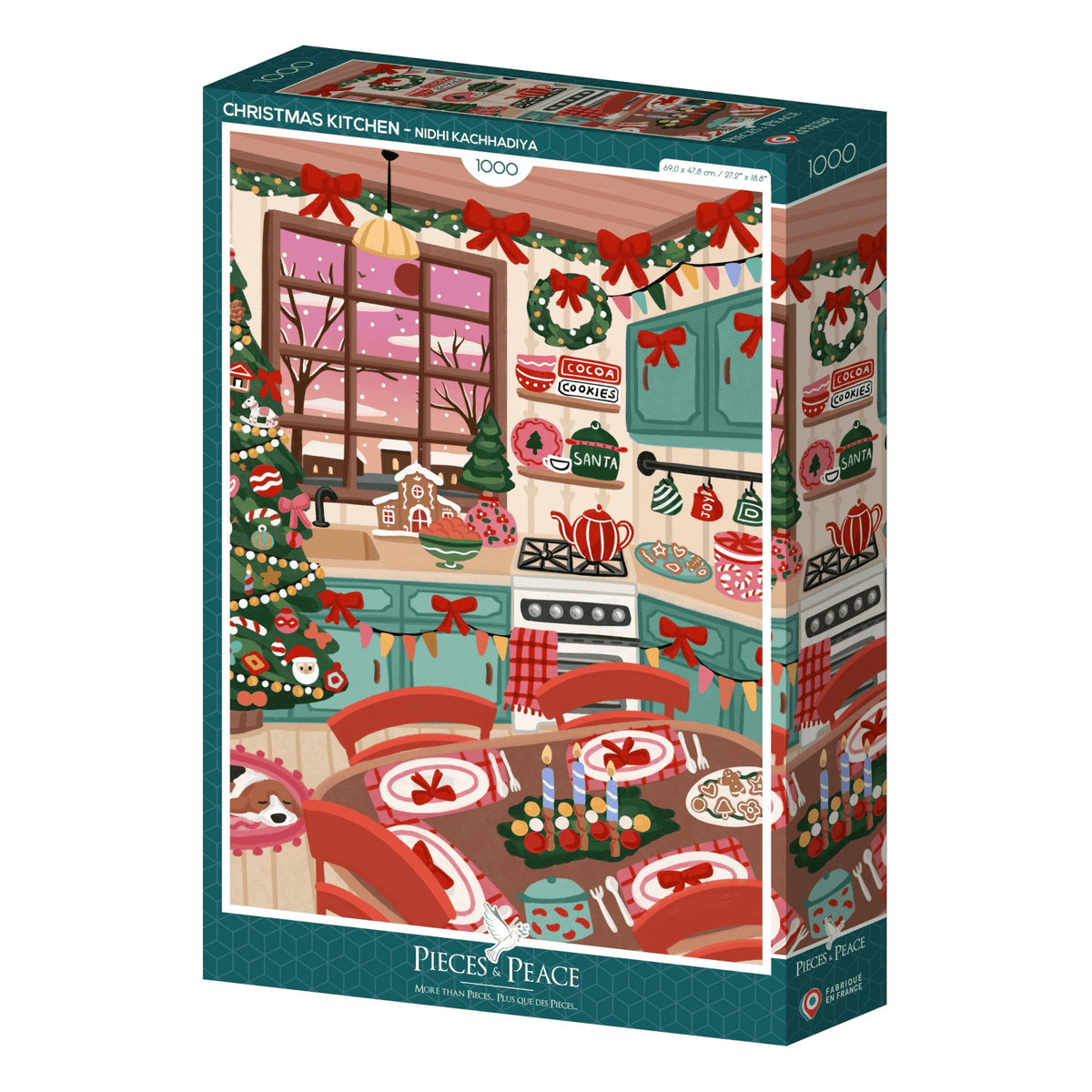 Puzzle de Noël 1000 pièces - Cuisine colorée et gourmande
