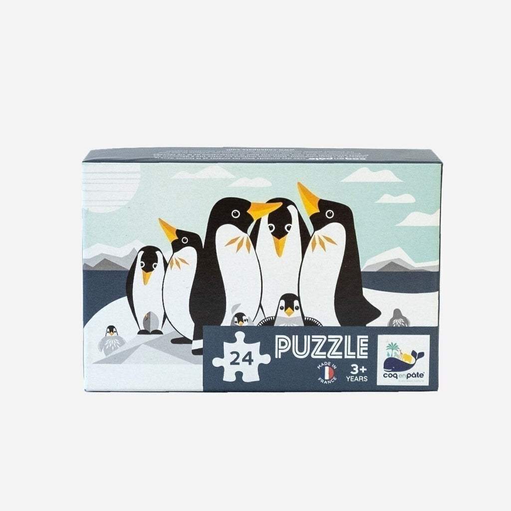 Puzzle enfant famille pingouin - coq en pâte
