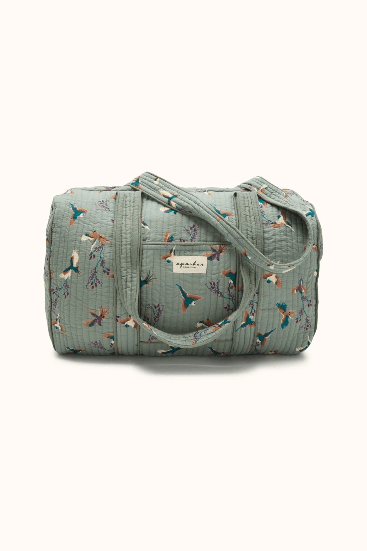 Sac 48h femme en coton matelassé Buddha cerisier grey, Apaches Collections