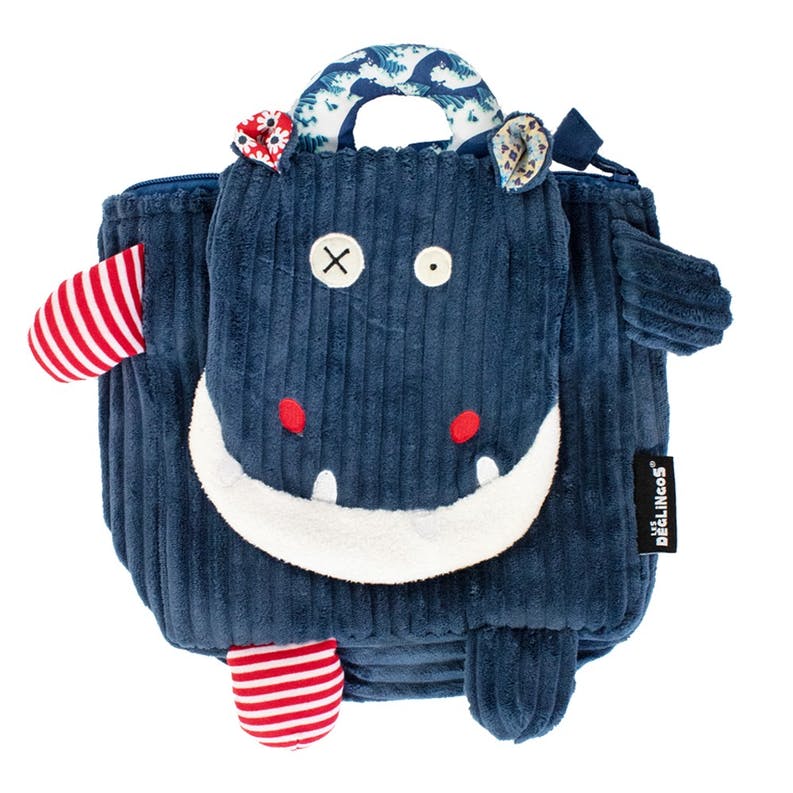 Sac à dos enfant velours hippipos l'hippo