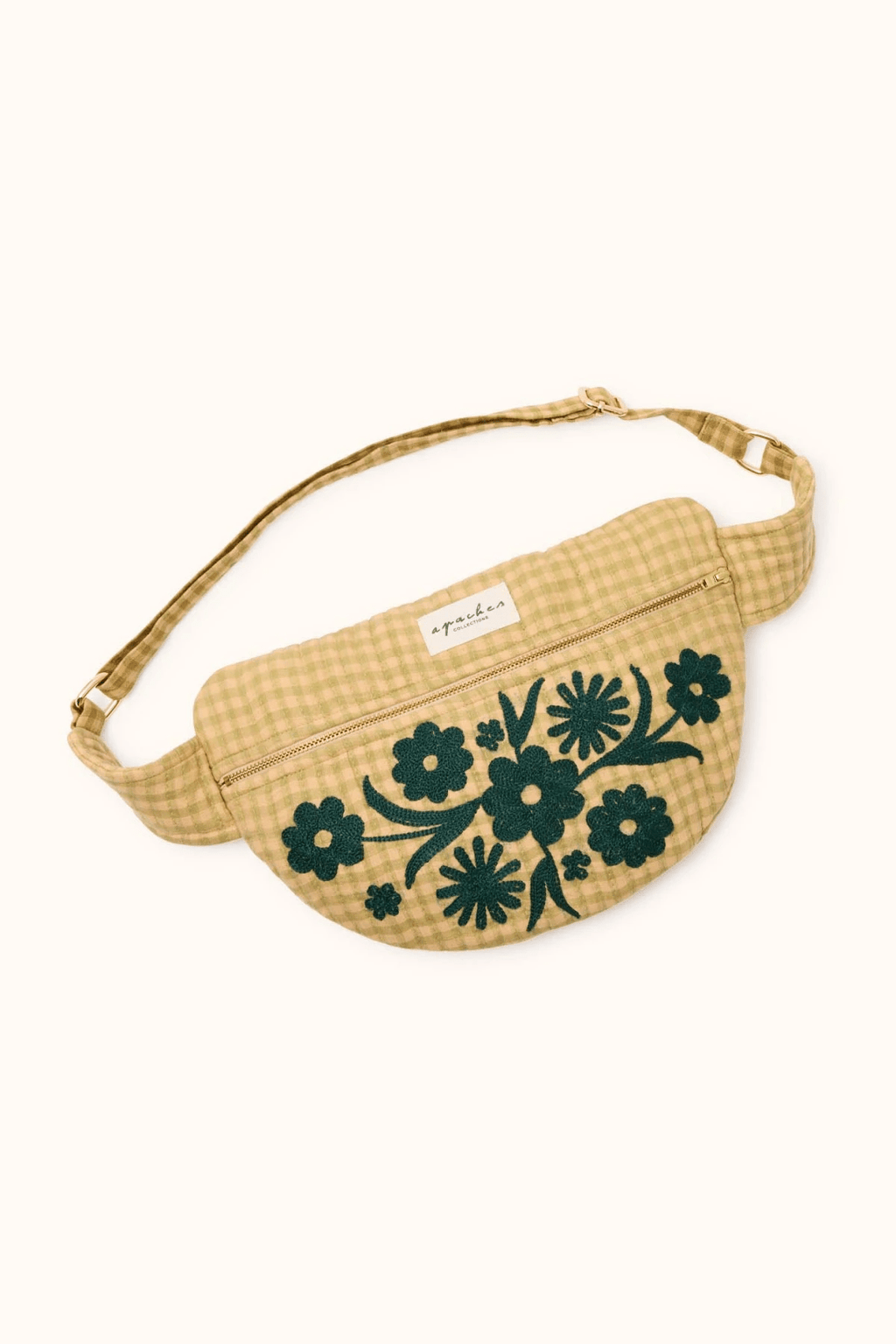 Sac Banane Brodé Khadai Checkmate Khaki - Apaches collections