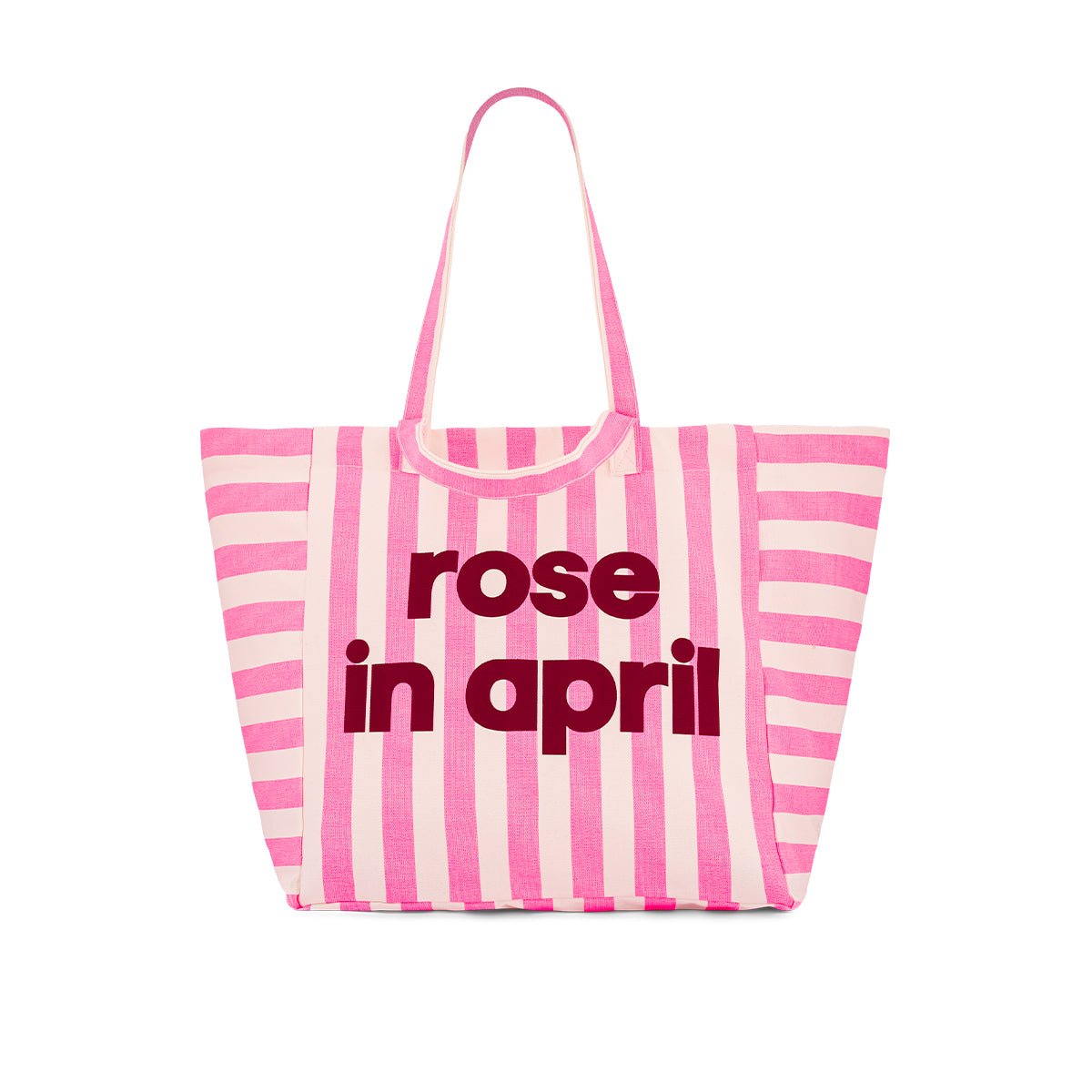 Sac cabas femme Elisa Rayures Rose fluo - Rose in April