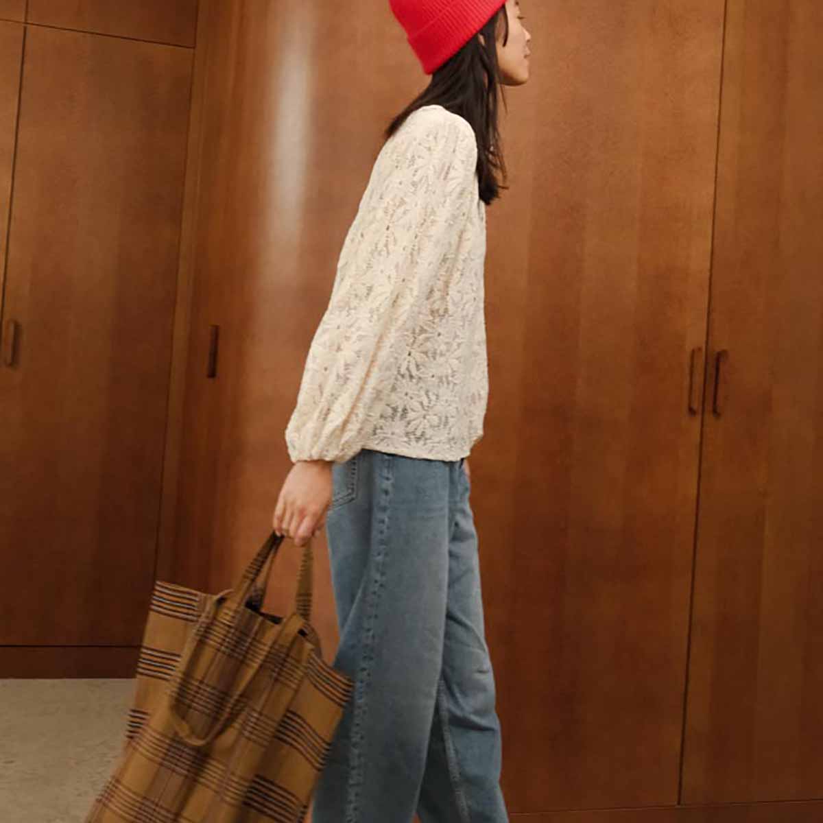 Sac cabas tartan Elisabeth - Rose in April