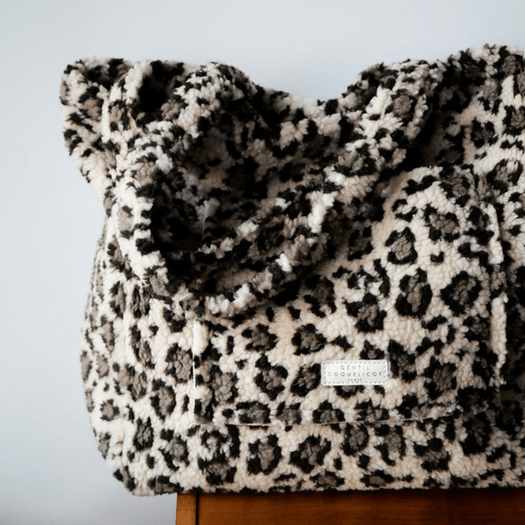 Sac léopard sherpa - Gentil coquelicot