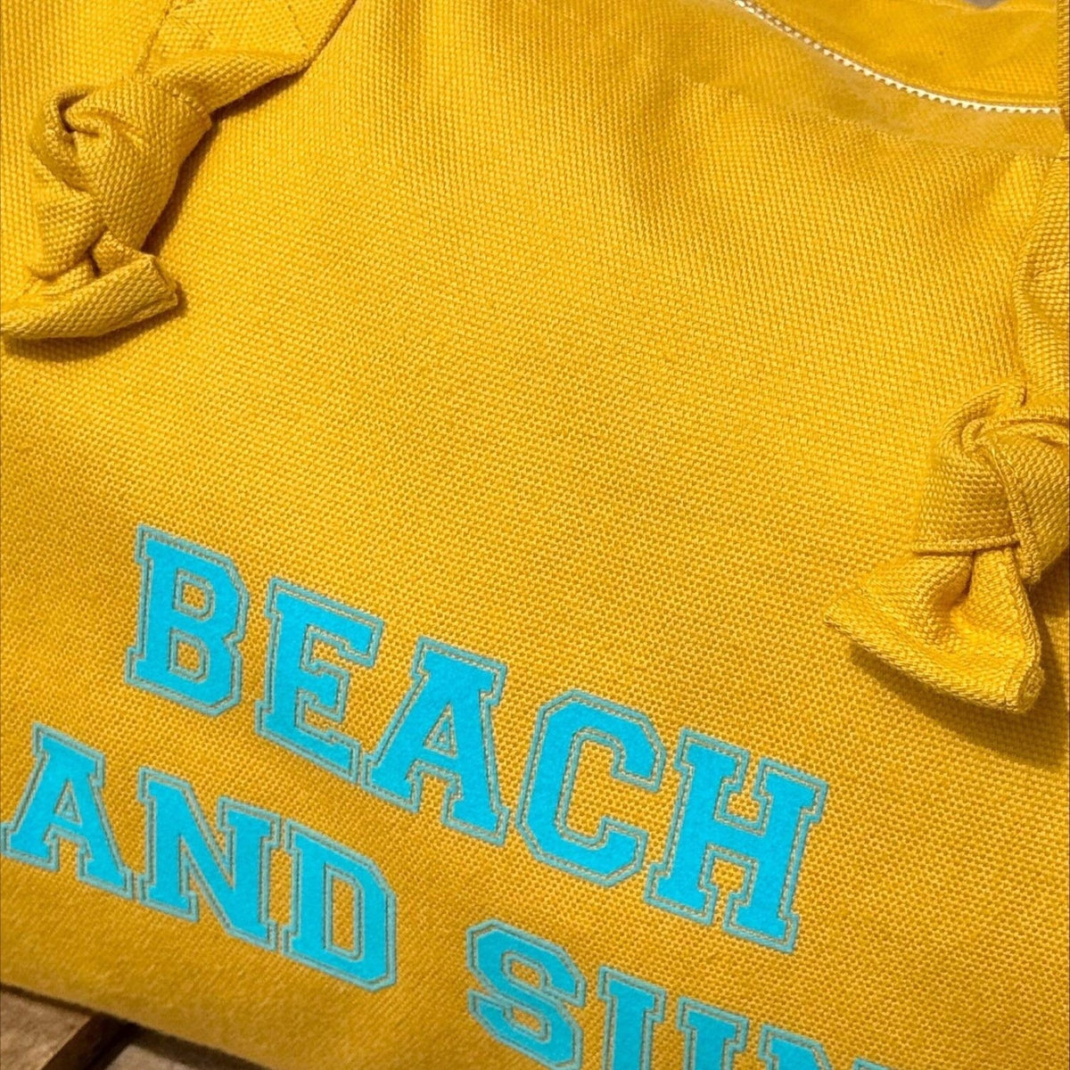Sac polochon plage et week-end jaune et bleu Beach and sun, Marcel & Lily - vue 2
