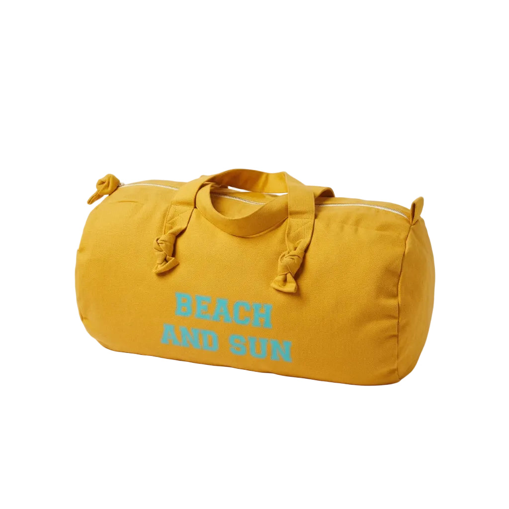 Sac polochon plage et week-end jaune et bleu Beach and sun, Marcel & Lily