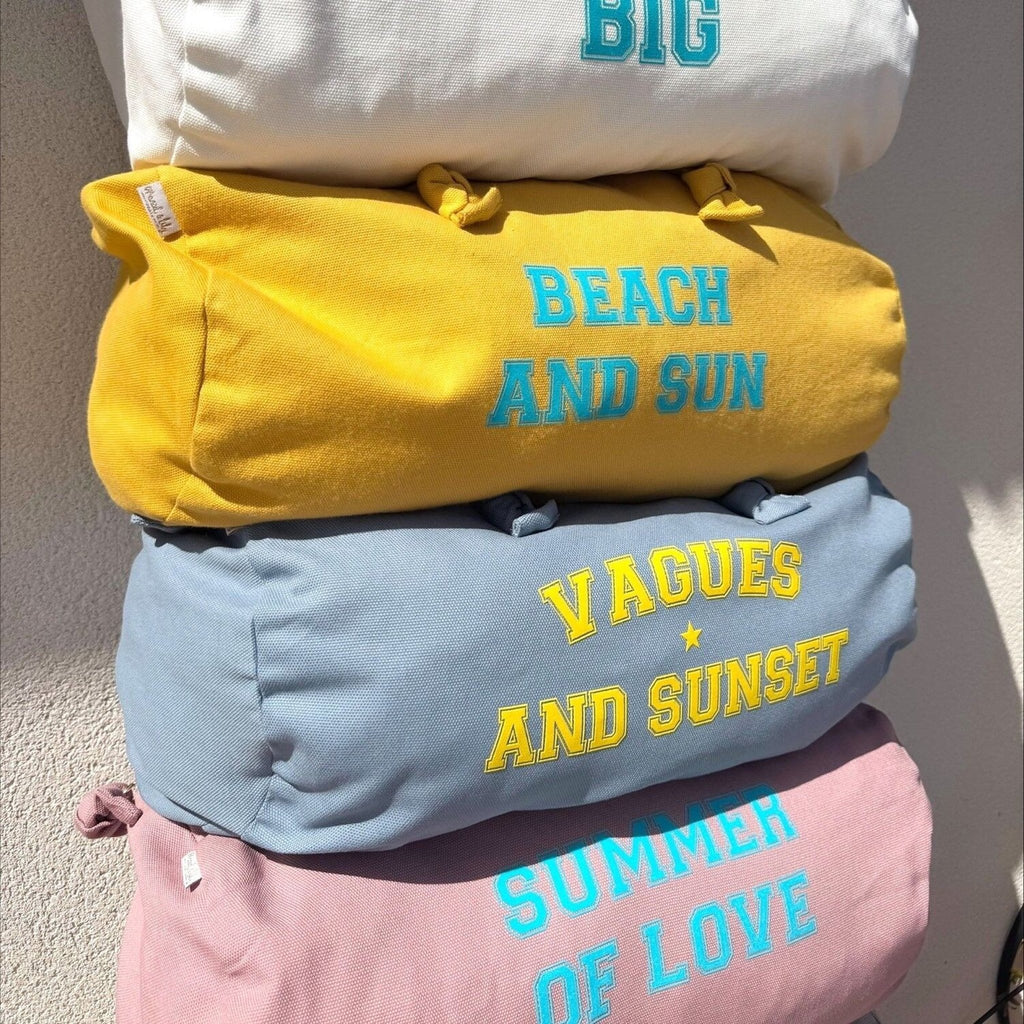Sac polochon plage et week-end jaune et bleu Beach and sun, Marcel & Lily - vue 4