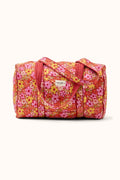 Sac polochon week-end matelassé en coton imprimé fleuri Janie Dahlia, Apaches Collections