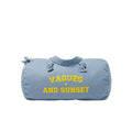 Sac bowling femme en tissu bleu et jaune Vagues and sunset, Marcel & Lily