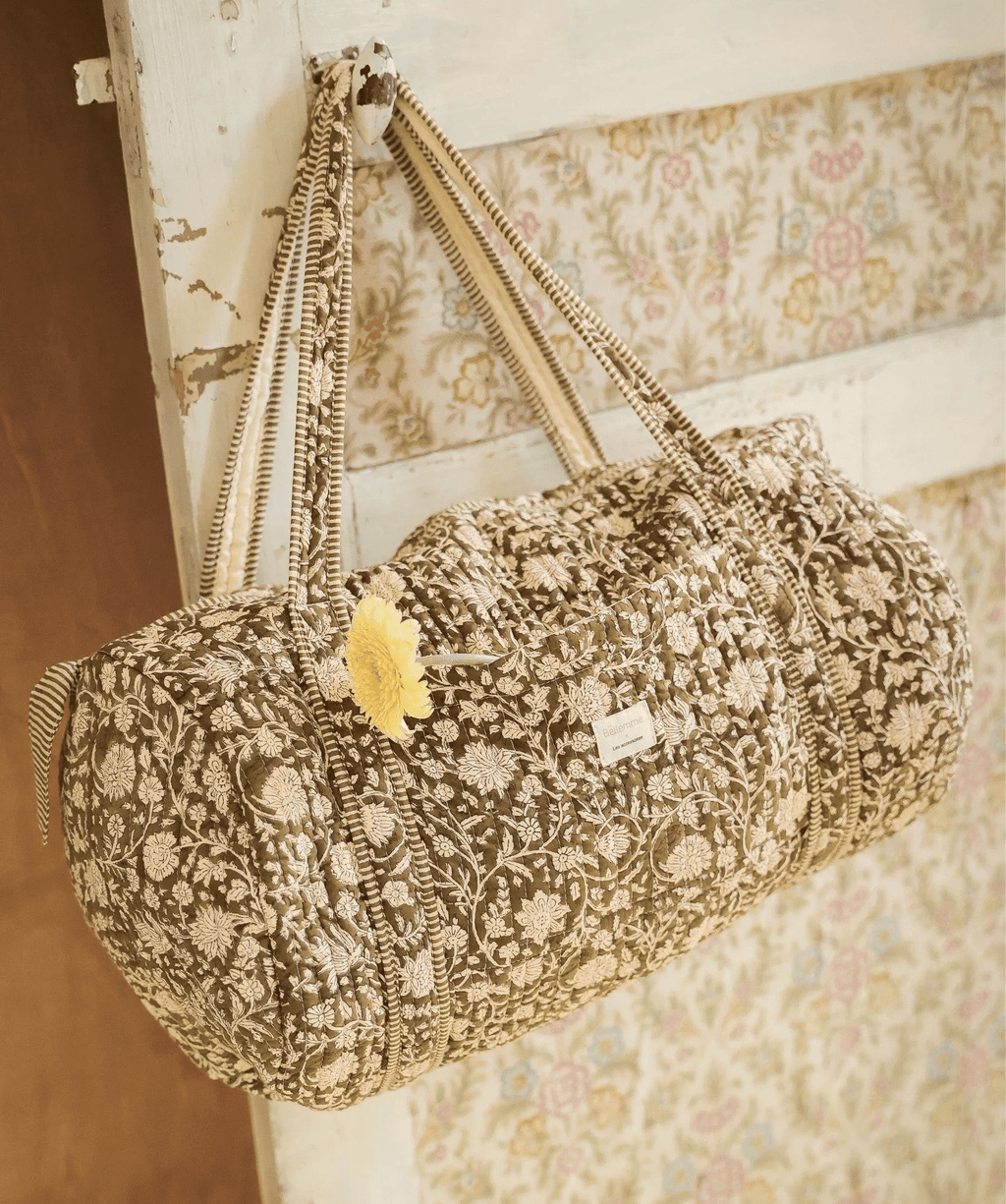 Sac week-end femme matelassé Anjali kaki - vue 6