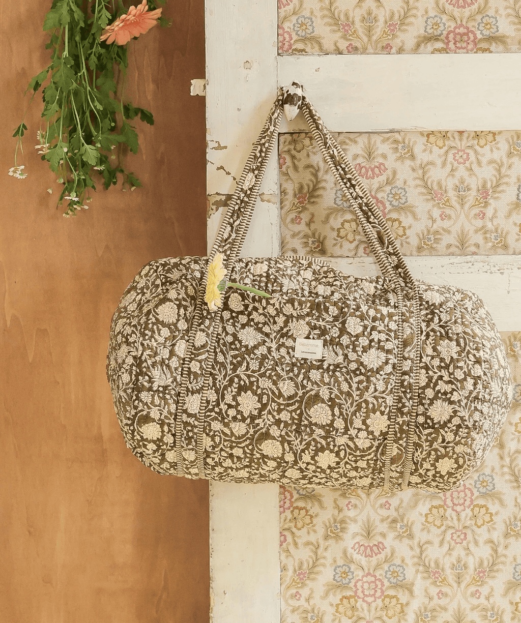 Sac week-end femme matelassé Anjali kaki - vue 5